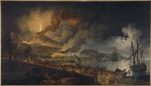 Der Ausbruch des Vesuvs von Portici aus gesehen, ca. 1767