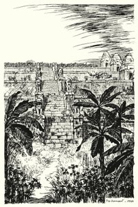 Haupttreppe, Phnom Bakeng von Pierre Jeannerat de Beerski