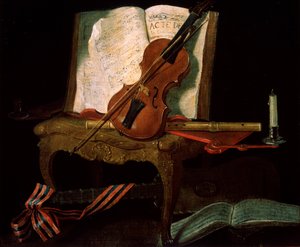 Stillleben mit einer Violine, 19. Jahrhundert