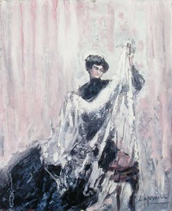 Frau in Schwarz, ca. 1900