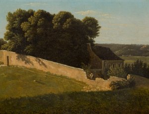 Sommerlandschaft mit Hütte