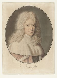 Porträt von Charles de Montesquieu (Sammlung der großen Männer) von Pierre Michel Alix