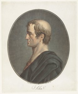 Porträt von Solon (Sammlung der großen Männer) von Pierre Michel Alix
