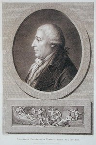 Porträt von Francesco Bartolozzi (1727-1815) graviert von Jacques Brouillard (1744-1806)