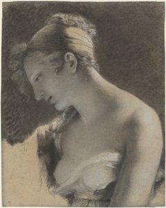 Kopf einer Frau: Studie für "Die glückliche Mutter" von Pierre Paul Prudhon