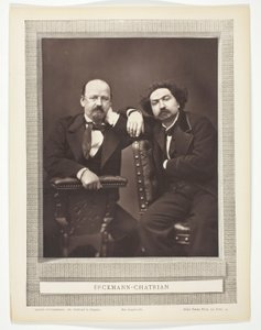 Émile Erckmann (französischer Schriftsteller, 1822-1899) und Alexandre Chatrian (französischer Schriftsteller, 1826-1890) von Pierre Petit