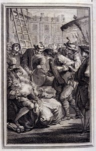 Belphegor - in „Tales et nouvelles en vers“ von Jean La Fontaine. 1776. Illustration von P.P. Choffard von Pierre Philippe Choffard