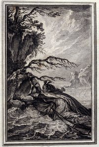 La fiancée du roi de Garbe - in „Tales et nouvelles en vers“ von Jean La Fontaine. 1776. Illustration von P.P. Choffard