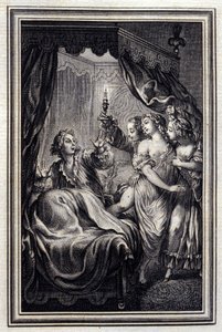 Wir bemerken nie alles - in „Erzählungen und neue Verse“ von Jean La Fontaine. 1776. Illustration von P.P. Choffard von Pierre Philippe Choffard