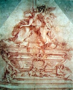 Entwurf für den Hauptaltar der Kirche San Siro, Genua von Pierre Puget
