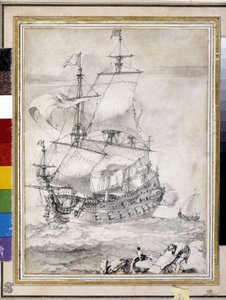 Schiff auf See von Pierre Puget