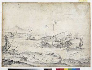 Ansicht des Hafens von Marseille von Pierre Puget
