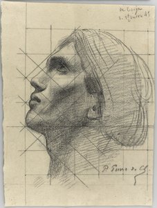 Kopf eines Mannes im Profil von Pierre Puvis de Chavannes
