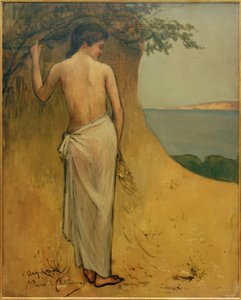 Mädchen am Meer von Pierre Puvis de Chavannes