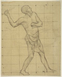 Picardischer Lanzenträger, Studie für Pro Patria Ludus, Amiens, Musée de Picardie von Pierre Puvis de Chavannes