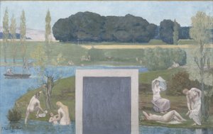 Skizze für das Hôtel de Ville de Paris: Sommer von Pierre Puvis de Chavannes