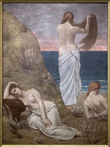 Junge Mädchen am Meer von Pierre Puvis de Chavannes
