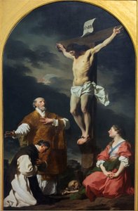 Christus gekreuzigt mit St. Eusebius, St. Philipp Neri und St. Maria Magdalena von Pierre Subleyras