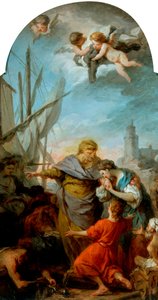 Die Einschiffung der Heiligen Paula ins Heilige Land, ca. 1738-39 von Pierre Subleyras