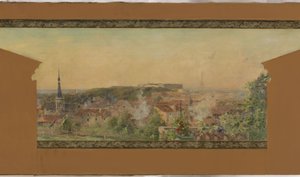 Skizze für das Rathaus von Vanves: Panorama von Vanves