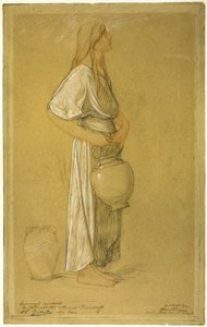 Studie: Frau mit einem Krug von Pierre Victor Galland