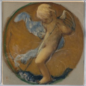 Studie für Rundel mit Putto von Pierre Victor Galland