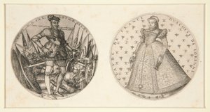 Charles III Herzog von Lothringen & Claude von Frankreich von Pierre Woeiriot