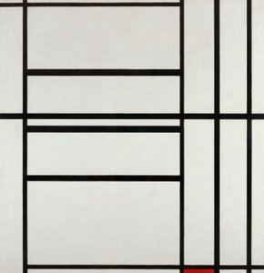 Komposition Nr. 1 mit Grau und Rot 1938, von Piet Mondrian (1872-1944) von Piet Mondrian