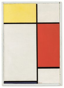 Komposition: Nr. II, mit Gelb, Rot und Blau von Piet Mondrian