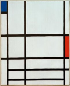 Komposition in Rot, Blau und Weiß: II von Piet Mondrian