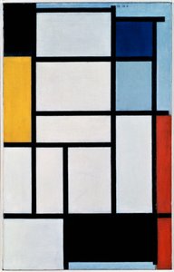 Komposition mit Rot, Schwarz, Gelb, Blau und Grau von Piet Mondrian