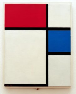 Komposition Nr. II; Komposition mit Blau und Rot von Piet Mondrian