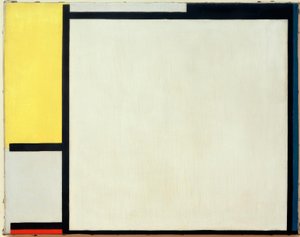 Komposition mit Gelb, Schwarz, Blau, Rot und Grau von Piet Mondrian