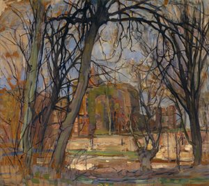 Frühlingssonne: Burgruine Brederode, ca. 1909-10 von Piet Mondrian
