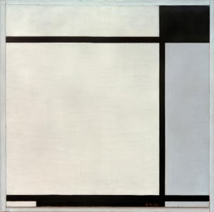Tafel Nr. II, mit Schwarz und Grau von Piet Mondrian