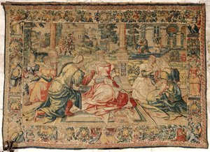 Mark Anton und Kleopatra Wandteppich von Pieter (attr. to) Coecke van Aelst