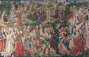 Das Gleichnis von den Arbeitern im Weinberg, ca. 1500 (Wandteppich) von Pieter (studio of) Coecke van Aelst