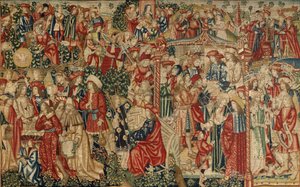 Das Gleichnis von den Arbeitern im Weinberg, ca. 1500 (Wandteppich) von Pieter (studio of) Coecke van Aelst