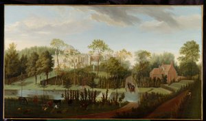 Ansicht des Chiswick House von Südwesten von Pieter Andreas Rysbrack