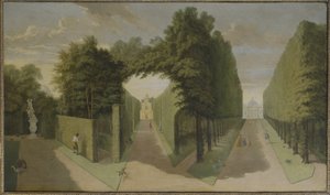 Blick auf die Bagnio- und Komödiengebäude-Gassen, Chiswick Villa