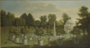 Blick auf den Orangenbaumgarten, Chiswick House von Pieter Andreas Rysbrack