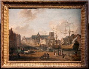 Ansicht von Korenlei und Graslei in Gent