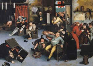 Das Entfernen des Steins des Wahnsinns oder eine Operation am Kopf von Pieter Bruegel the Elder