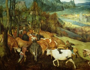 Die Rückkehr der Herde im Herbst (Detail)