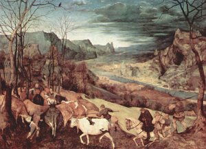 Die Rückkehr der Herde (Herbst) von Pieter Brueghel the Elder