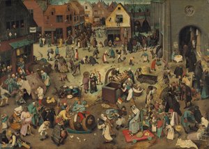 Kampf zwischen Fasching und Fasten von Pieter Brueghel the Elder