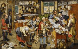 Die Zahlung des Zehnten, bekannt als Dorfrechtsanwalt von Pieter Brueghel the Younger