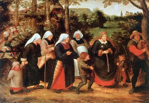 Der Brautzug, um 1584-1638 von Pieter Brueghel the Younger