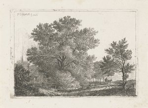 Landschaft mit großem Baum von Pieter Casper Christ