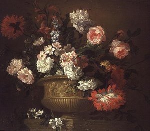 Stillleben mit Blumen in einer Urne